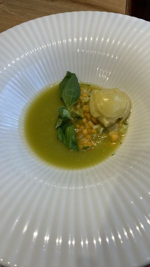 Melon, limoncello, basil, cucumber  at Carols in Buetgenbach