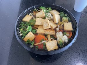 #104 tofu vegetable udon soup.  at Pho Kobe in Victorville