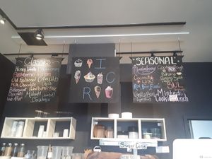 Menu at Ice Cream Renaissance in Vancouver