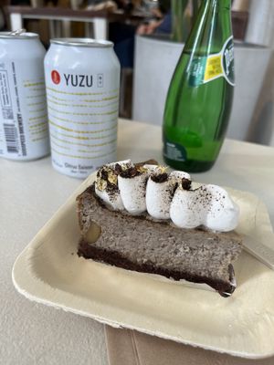 The earl grey cheesecake is my favourite   at Tsuchi Cafe in Toronto