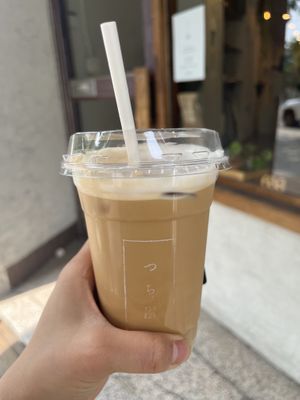 Miso caramel macchiato  at Tsuchi Cafe in Toronto