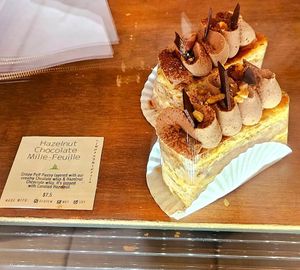 Hazelnut chocolate mille-feuille at Tsuchi Cafe in Toronto