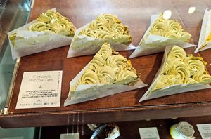 Pistachio Matha Tart at Tsuchi Cafe in Toronto