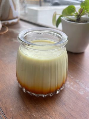 Silky Vanilla Flan at Tsuchi Cafe in Toronto