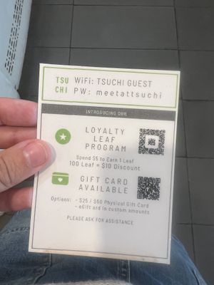 WiFi (you’re welcome)  at Tsuchi Cafe in Toronto