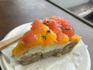 Earl Grey Citrus Tart at Tsuchi Cafe in Toronto