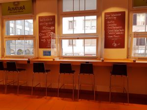 Seating area at Alnatura - Niederdorf in Zurich