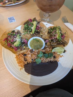 Vegan tacos at El Pueblito Mexican in Bracebridge