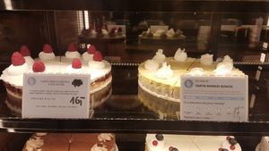 Vegan cakes at Fit Cake Krakow Karmelicka in Krakow