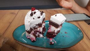 Black forest cake (foret noire) at Fit Cake Krakow Karmelicka in Krakow