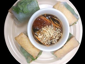 Vegan Spring Roll. at Delicious Pho in Chicago