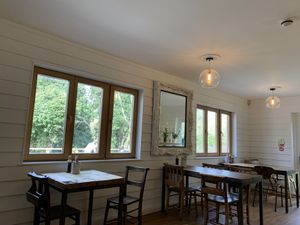 The quiet zone inside the cafe   at Cafe in the Park in Rickmansworth