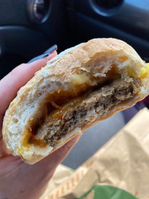 The new beyond meat burger sandwich was actually very good! at Starbucks in Belvedere