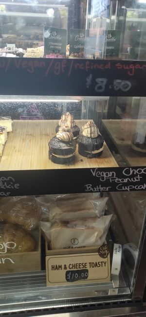 Sweets cabinet at Cafe Mojo in Mundaring