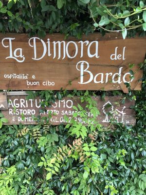 Restaurant sign  at La Dimora del Bardo in Nimis