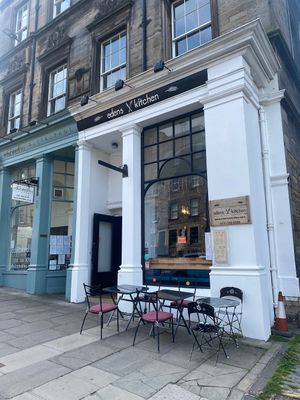 Outside at Eden's Kitchen in Edinburgh