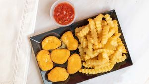 VEGAN CHIKPEAS NUGGETS AND FRIES at Earths Goddess Holistics and Juicebar in Fort Lauderdale