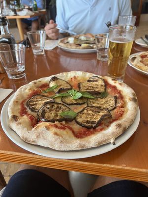 Vegan pizza (with aubergine)  at Agliolio in Il-qrendi