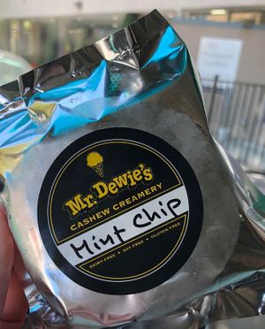 Mint Chip Sandwich  at Mr.Dewie's Cashew Creamery in Oakland