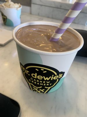 Chocolate shake   at Mr.Dewie's Cashew Creamery in Oakland