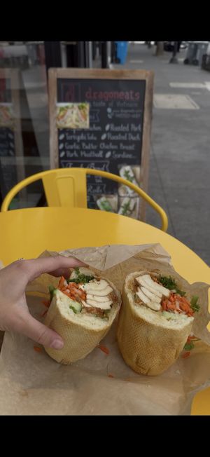 GOOOODD!! Teriyaki tofu Banh mi! Such great tofu! Huge sandwich while being refreshing!! 10/10!  at Dragoneats - Haight in San Francisco