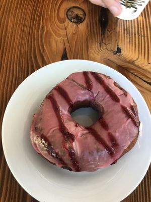 Raspberry Donut  at Timeless Coffee - Webster in Oakland