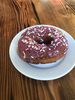 Blueberry donut with star sprinkles!  at Timeless Coffee - Webster in Oakland
