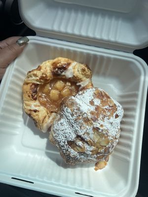Apple danish & almond croissant   at Timeless Coffee - Webster in Oakland