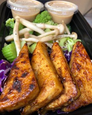 No Fried crispy tofu at Plant Based Meals in San Diego