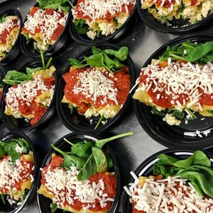 vegan lasagna- customer favorite at Plant Based Meals in San Diego