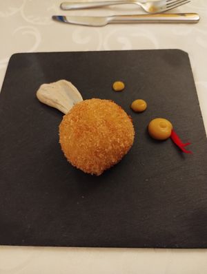 Supplì alla zucca at Vegan Domus Mea in Vicenza