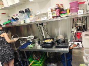 Preparing at Living Wholesome 生活天然健康素食 - Fortune Centre in Central Singapore