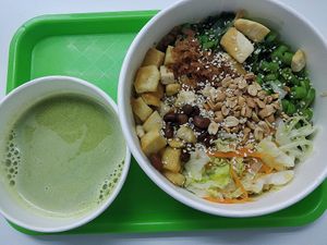Thunder tea soup bee hoon. The bee hoon is very fragrant! at Living Wholesome 生活天然健康素食 - Fortune Centre in Central Singapore