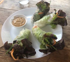 Vietnamese spring rolls  at Banh Vi in Manchester