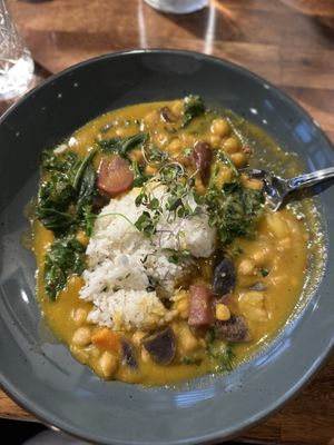 Hearty curry bowl  at Mason Jar Kitchen in Eagan
