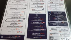 Menu at Polka in San Sebastian