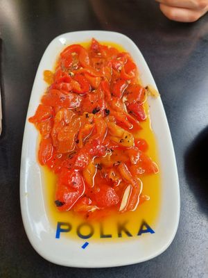 Pimientos at Polka in San Sebastian