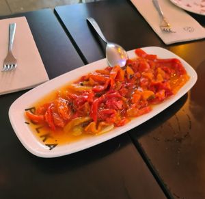 Pimientos asodos at Polka in San Sebastian