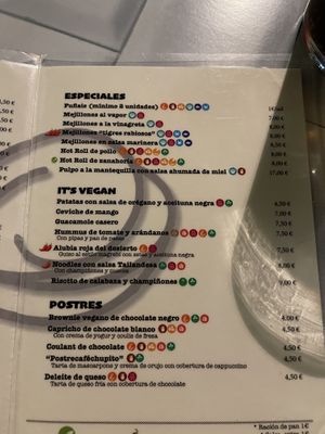 Carta  at O Mexilón in Ourense