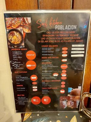 Sould Kitchen Poblacion Menu at Soul Kitchen Poblacion in Makati