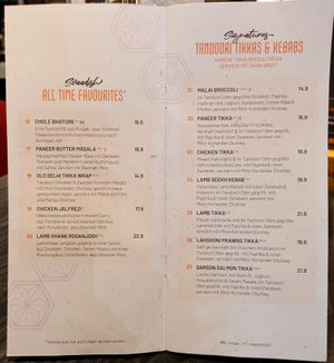 Menu page at SVAAdish at SVAAdish in Hamburg