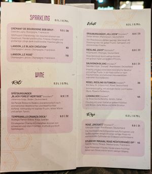 Menu page at SVAAdish at SVAAdish in Hamburg