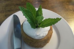 banana cream cake dessert about $7 at Galway Bay in Ocean Shores