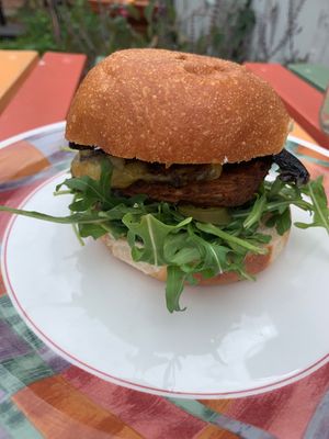 vegan Top of the Morning burger   at Tyler's Milkbar in Preston