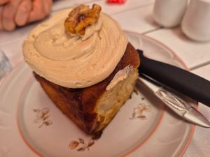 Coffee and walnut scroll: fresh and soft, but could barely taste the coffee flavour at Tyler's Milkbar in Preston