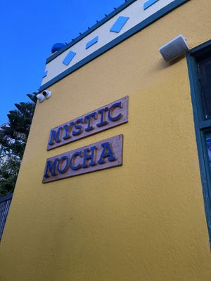 sign at Mystic Mocha in San Diego