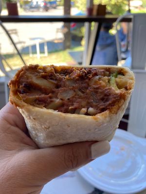 The best vegan breakfast burrito… Ever.￼ at Mystic Mocha in San Diego