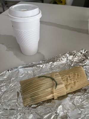 Latte and Tamale  at Mystic Mocha in San Diego
