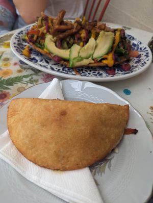 Vegan arepas at Mi Querencia in Mallorca