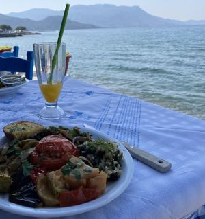 Vegan plate  at The Cellar Tavern in Crete